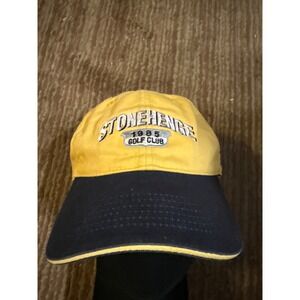 Stonehenge Golf Club 1985 Hat‎ Cap Yellow Blue #1 Resort Course Page & Tuttle